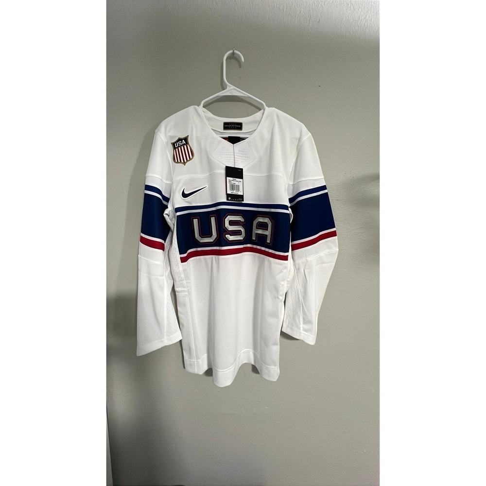 Nike USA Hockey Team Jersey Men's Small White New With Tags - Picture 2 of 5